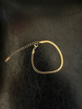 Gold stainless steel Snake Chain Bracelet - Adjustable